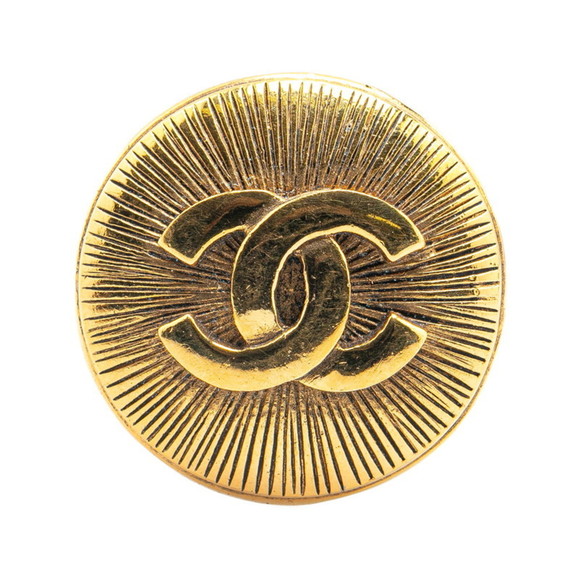 CHANEL Green Coco Mark Brooch - Picture 1 of 4